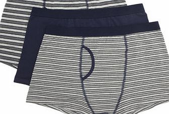 Bhs 3 Pack Grey Stripe Trunks, Blue BR60T12FNVY