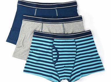 Bhs 3 Pack Teal Rugby Stripe Trunks, Green BR60T10DGRN