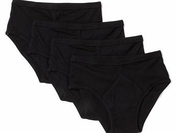 Bhs 4 Pack Plain Black Briefs, Black BR60B03XBLK