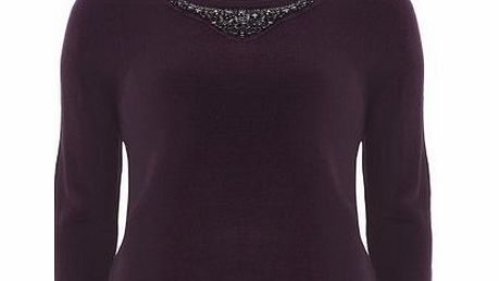 Bhs Berry Red Cashmeme Jumper, purple 19126400924