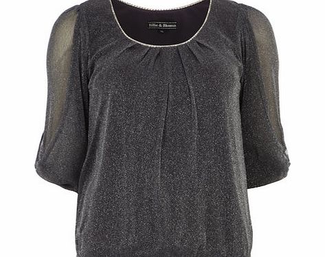 Bhs Billie Black Label Charcoal Bubble Hem Top, grey