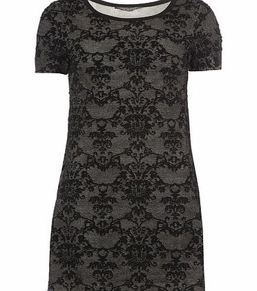 Bhs Black And Gold Jacquard Tunic, nickel 19129463199