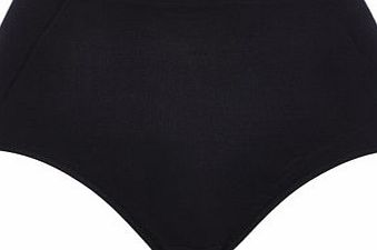 Bhs Black Cotton Shaping Brief, black 4805208513