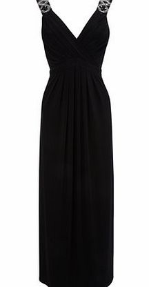 Bhs Black Embellished Maxi Dress, black 8616668513