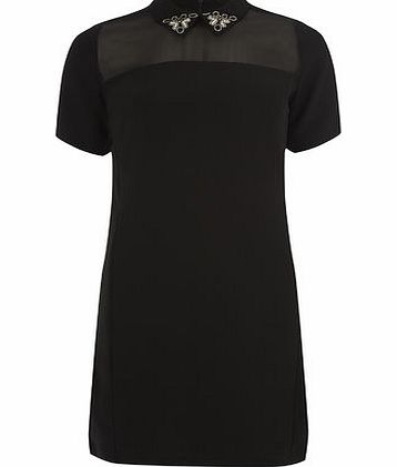 Bhs Black Embellished Shift Dress, black 19129288513