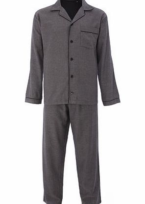 Bhs Black Herringbone Pyjamas, Black BR62J13FBLK