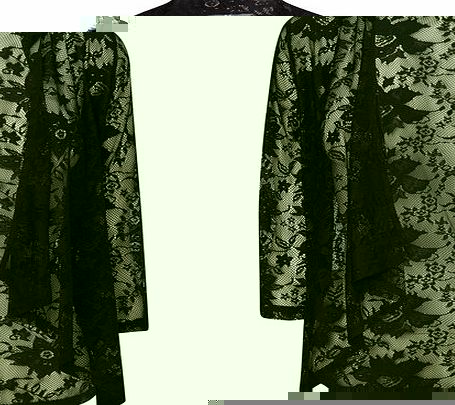 Bhs Black Lace Waterfall Cardigan, black 9022798513