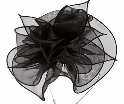 Black Organza Puff Fascinator, black 6604298513