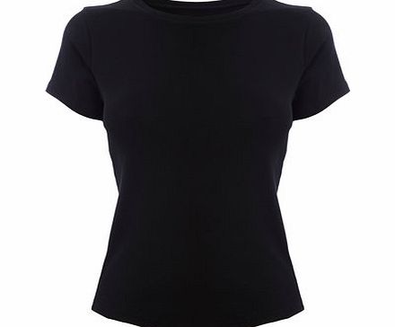 Bhs Black Short Sleeve Crew Neck Top, black 2424178513