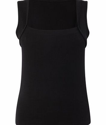 Bhs Black Square Neck Vest, black 2424008513