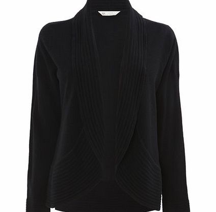 Bhs Black Supersoft Curve Hem Cardigan, black