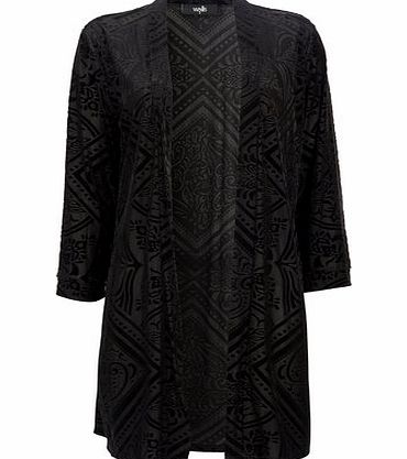 Bhs Black Tile Devore Cover Up, black 12032818513