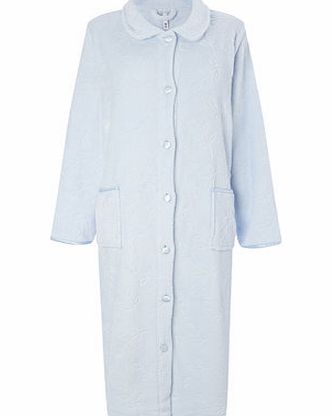 Bhs Blue Embossed Floral Housecoat, blue 732711483