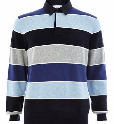 Bhs Blue Harvard Rugby Jumper, Blue BR53C03FBLU