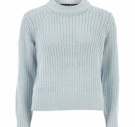 Bhs Blue High Neck Jumper, blue 19128661483