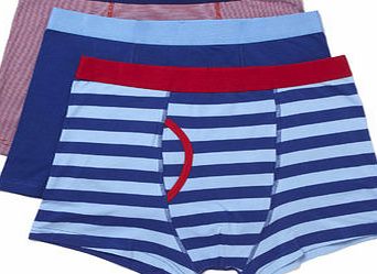 Bhs Blue Mix 3 Pack Stripe Trunks, Blue BR60T05GNVY