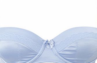 Bhs Blue Satin Underwired Bra, light blue 2303730326