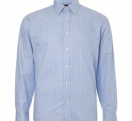 Bhs Blue Twill Stripe Shirt, Blue BR66C24GBLU