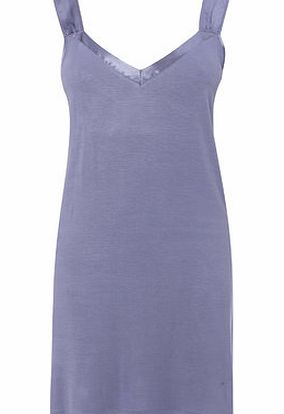 Bhs Blue Viscose Plain Chemise, blue 718951483