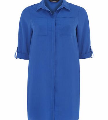 Bhs Blue Yoke Shirt Dress, blue 19128301483