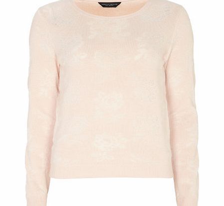 Bhs Blush Floral Jacquard Jumper, pink 19130340528