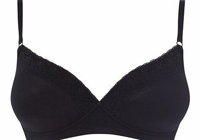 BodyBliss Black Softie Non-Wired T-Shirt Bra,