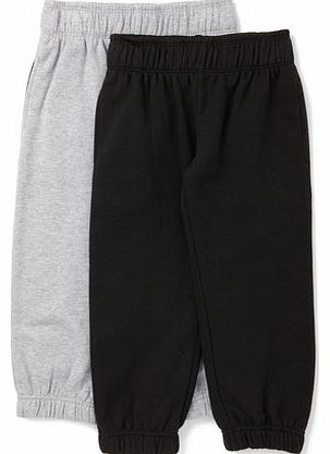 Boys 2 Pack Black & Grey Joggers, grey 1620780870