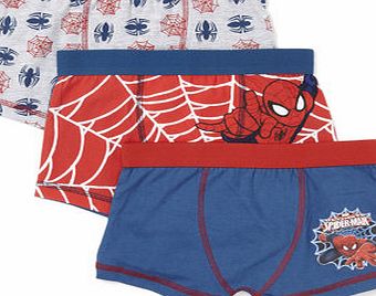 Bhs Boys 3 Pack Spider-Man Trunks, blue multi