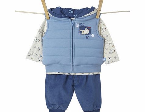 Bhs Boys Baby Boy Jersey Gilet Set, blue 1513151483