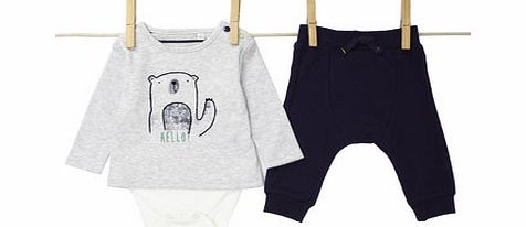 Bhs Boys Baby Boys Long Sleeved Bodysuit and Joggers