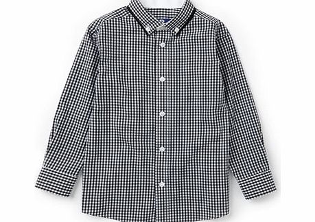 Boys Black Gingham Shirt, black 1614168513