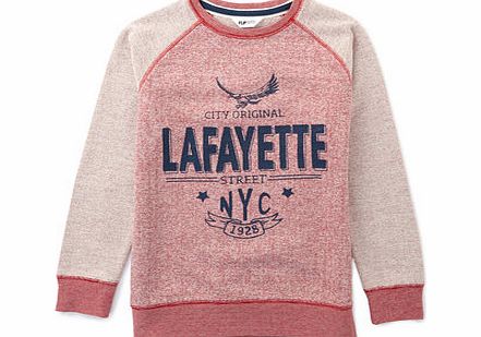 Boys Boys Red Raglan Sweatshirt, red 2071963874