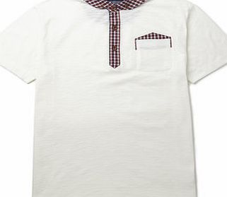 Bhs Boys Cream Smart Polo Shirt, cream multi