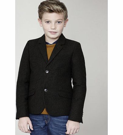 Bhs Boys JRM Olive Green Tweed Blazer, olive green