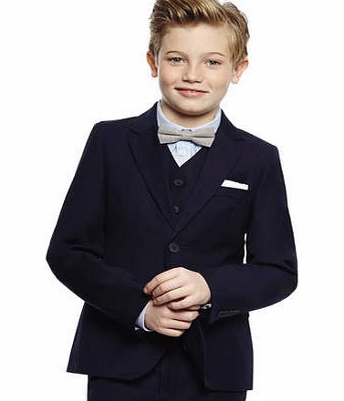 Boys Marseille Navy Generous Fit Jacket, navy