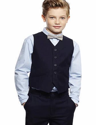 Boys Marseille Navy Waistcoat, navy 2057160249