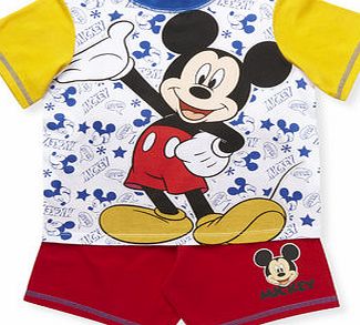 Bhs Boys Mickey Mouse Shortie Pyjamas, reds 8890886933