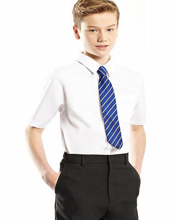 Boys Senior Boys 2 Pack Non-Iron Short Sleeved