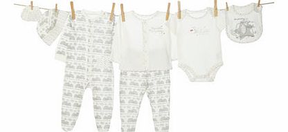 Bhs Boys Unisex 7 Piece Baby Starter Set, ivory