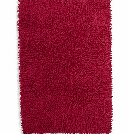 Bright Pink Cotton Loop Bath Mat, bright pink