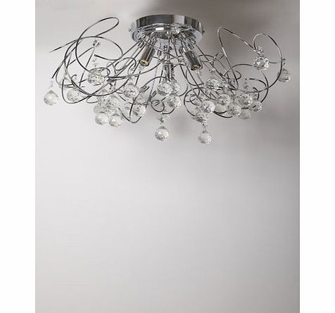 Bhs Chrome Anushka Sputnik Flush Ceiling Light,