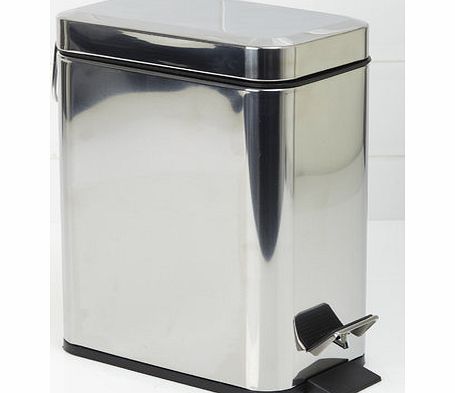 Bhs Chrome Sabichi 5 Litre Slimline bin, chrome