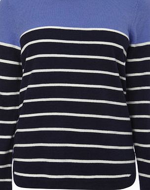 Bhs Cornflower Stripe Swing Supersoft Jumper,