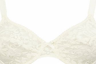 Bhs Cream Floral Lace Underwired Bra, cream 2303450004