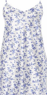 Bhs Cream Floral Satin Short Chemise, cream 734760005