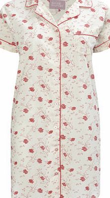 Bhs Cream Multi Oriental Floral Nightshirt,