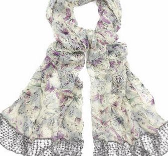 Bhs Cream/Multi Sequin Butterfy Scarf, cream multi