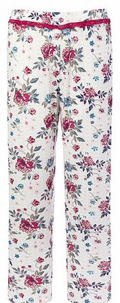 Bhs Cream Multi Womens Floral Pant, cream multi