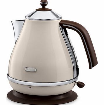 Delonghi Cream Vintage Icona Kettle, beige