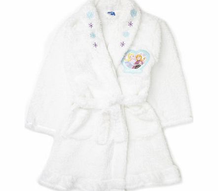 Bhs Disney Frozen Girls White Dressing Gown, white